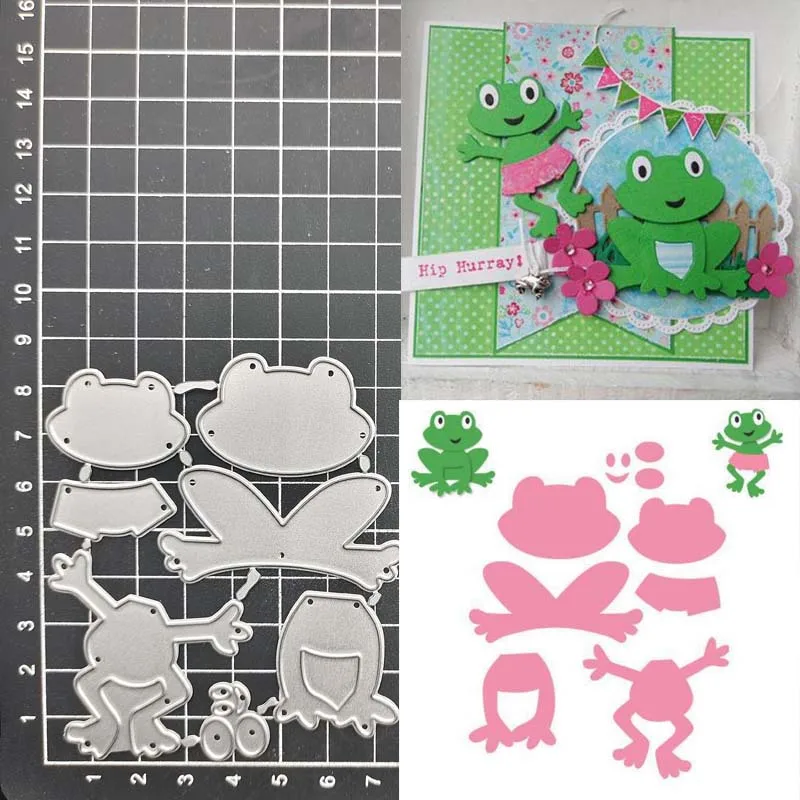 

Frog Metal Cutting Dies Stencil Scrapbook Album Stamp Paper Card Embossing Decor Craft Knife Mould