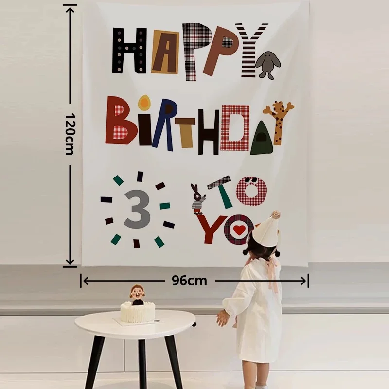 VIKAMA Geburtstagsblock-Dekoration, hängendes Tuch, Baby zum ersten Geburtstag, Party-Szenen-Layout, Hintergrund, Banner, Atmosphäre, Foto – Detail 8