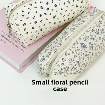 Borsa per matite floreale fresca Astuccio per matite di grande capacità Borsa per trucco per ragazza Borsa per penne per cancelleria per studenti Forniture per organizer scolastico