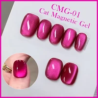 BORN PRETTY Pink Red Cat Magnetic Gel Nail Polish 10ml Jelly Amber Gorgeous Color Soak Off UV LED Semi Permanent Gel Nail Art 2