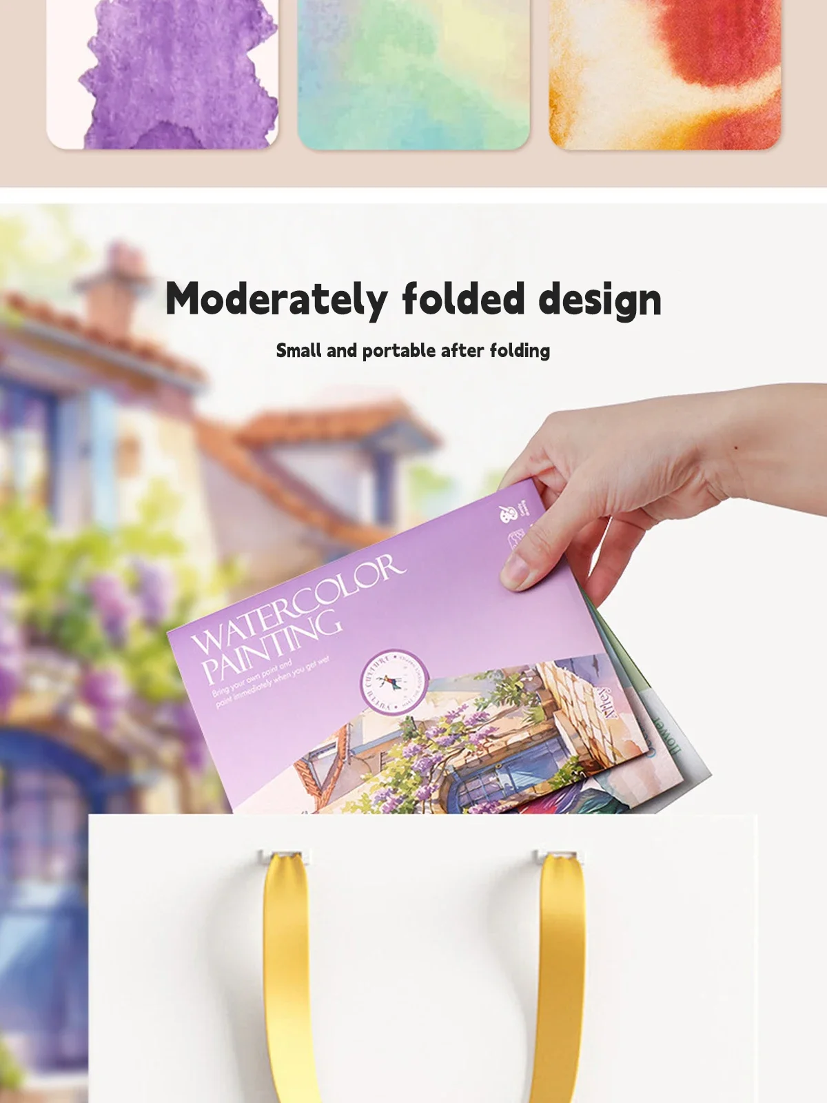 Graffiti-Malbuch für Kinder, Schreibwaren, 6 Blatt, kreatives Aquarell-Malbuch, 12 Farben, solide Aquarellfarbe – Detail 9