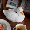 AhunderJiaz White Resin Duck Tissue Box Dining Table, Living Room, Bedroom with Cute Decor Tissue Boxesome Decoration 2