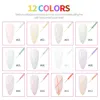 Painted Nail Polish Set, 12 Color Line Art Painted Gel Nail Polish Set Glitter For Nails Painting Drawing Soak Off UV LED Curing 4