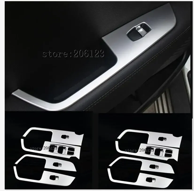FIT FOR 2014-2017 For Hyundai ix25 (creta)   ABS Inner Door Armrest Window Lift Button Molding Cover Trim