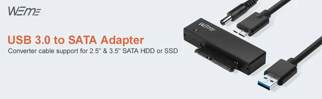 Alxum IDE SATA a USB Adaptador, Conector de Disco Duro para SSD HDD SATA  IDE Universal 2.5 y 3.5, Unidad óptica de DVD 5.25, admite conexión de 3  Unidades con Adaptador de