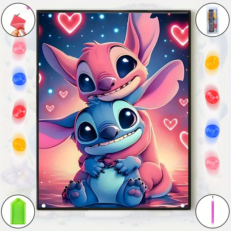 Broderie Diamant Stitch & Angel - Kit Complet DIY Déco