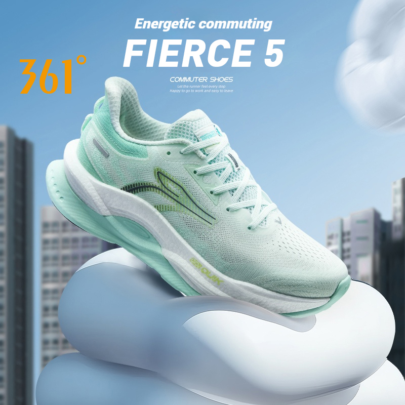 361 Degrees Fierce 5 Men Running Shoes New Soft Breathable Rebound Non-slip Shock-absorber Wear-resistant Male Sneaker 672522218