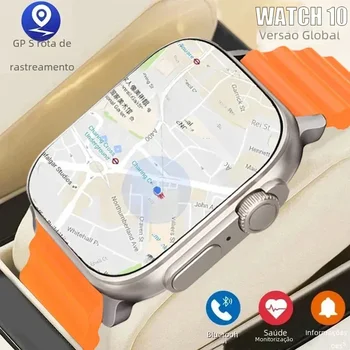 New Watch 10 Ultra Smart Watch 49mm 2024 New NFC Men Women GPS Track Bluetooth Call BT Music Games Wireless Charging Smartwatch