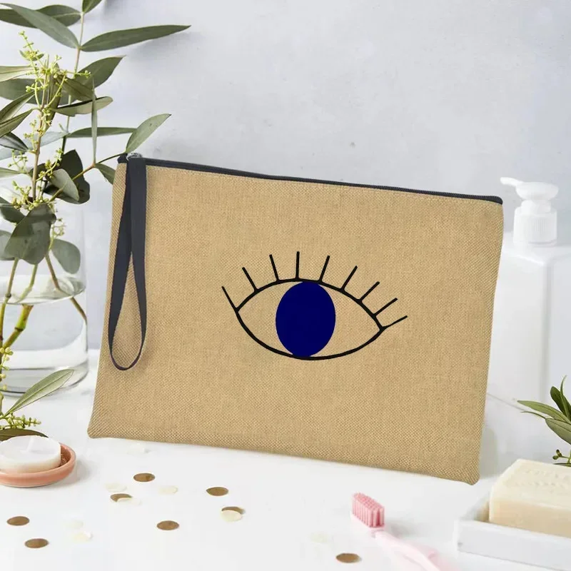 Eye of Prophecy Strange Patterns Zipper Makeup Bag Travel Lipstick Bag Fashion Cosmetic Cases Organizer for Brushes Best Gift
