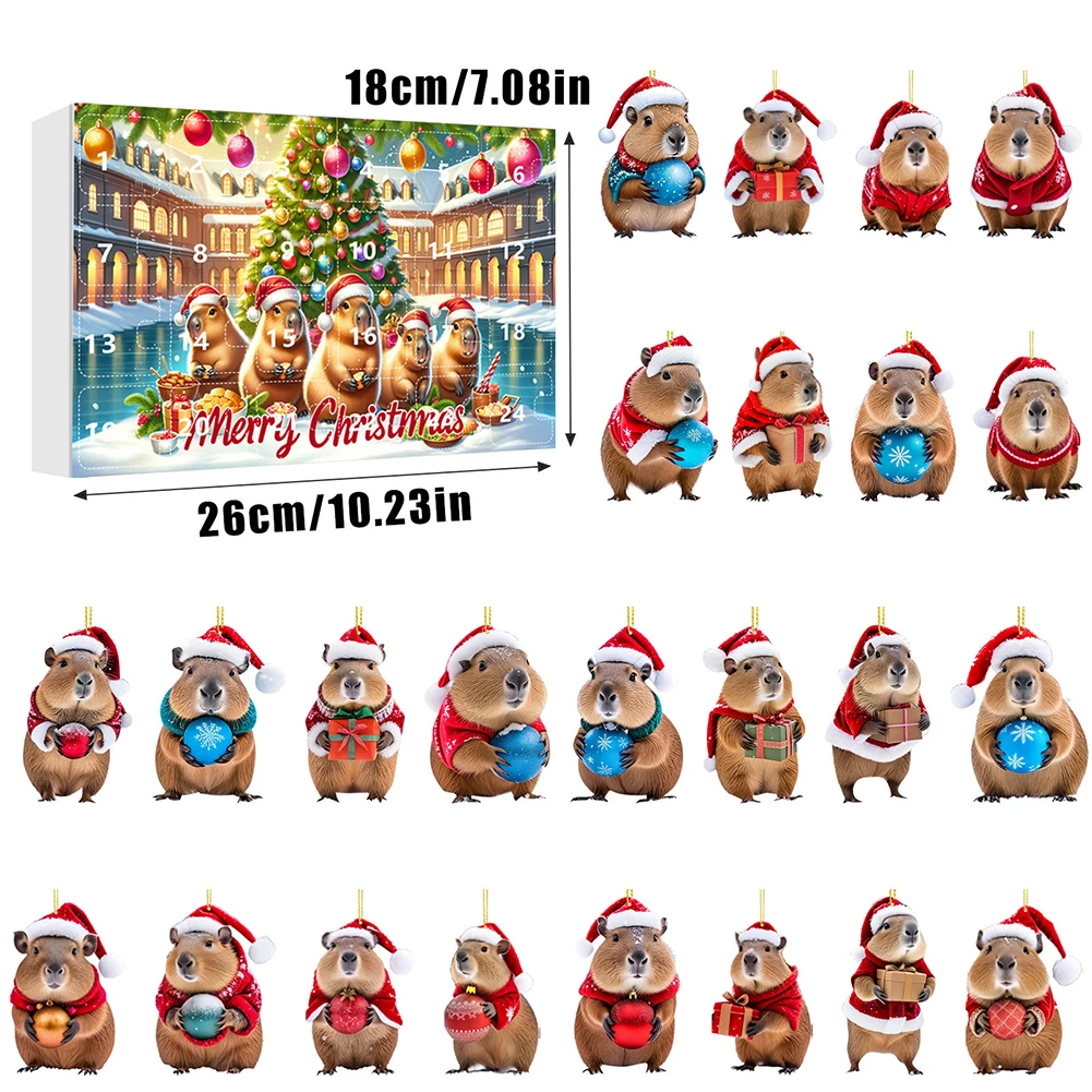 24 Days Advents Calendar Acrylic For Diy Pendants Toys Advents Calendar Care Present Box For Holiday Festival Christmas Gift