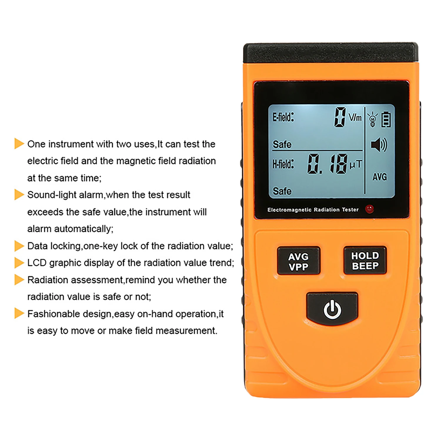 Electromagnetic Radiation Detector EMF Tester GM3120 Sound and light alarm Data locking Radiation assessment LCD display screen radiation detector,emf meter tester