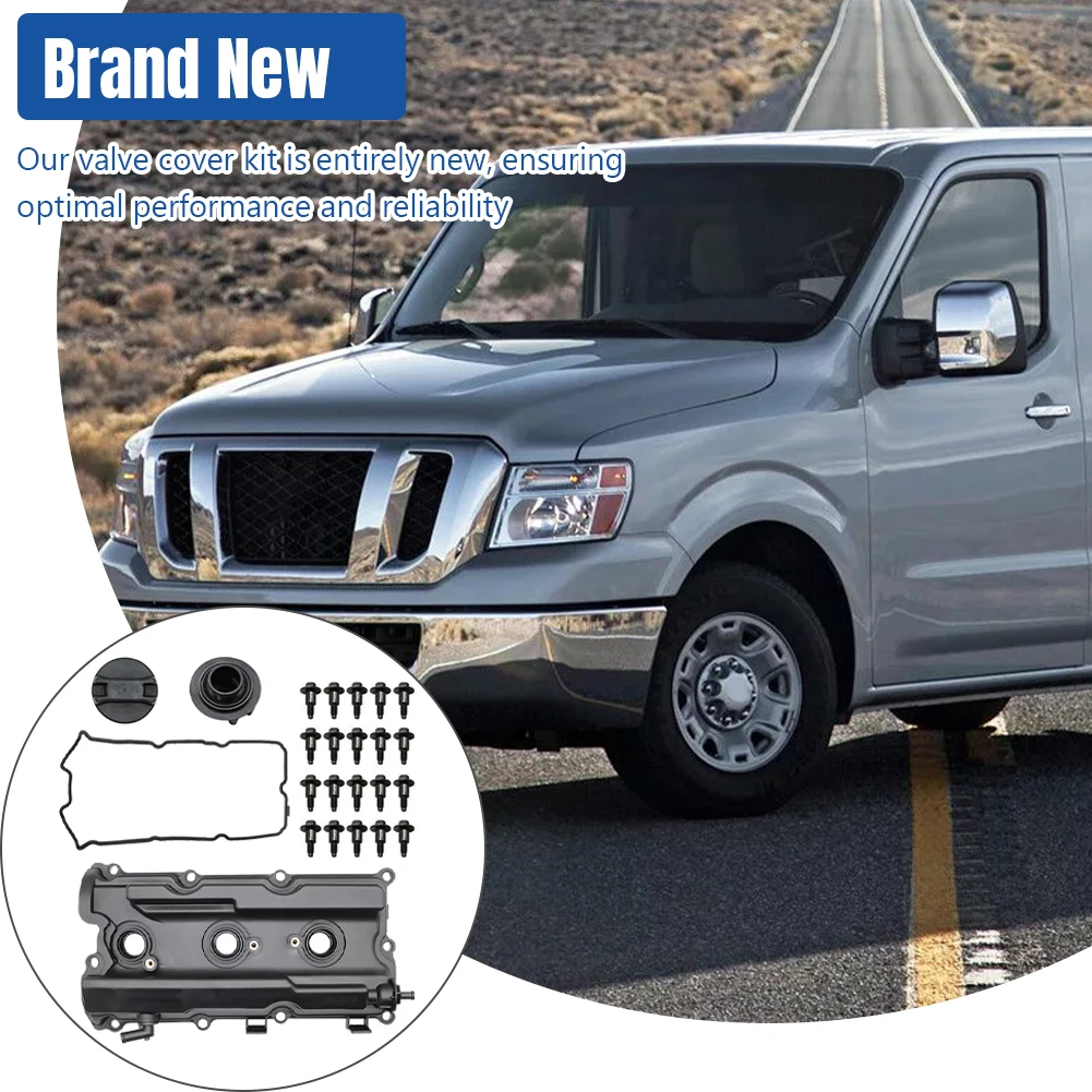 2Pcs Cam Rocker Cover W/Gasket Screw Oil Cap Camshaft Rocker Cover Wear Resist Rubber Cover Gasket Kit Car Accessories