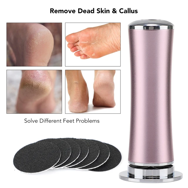 Electric Dead Skin Remover Feet Pedicure Machine with 60pcs Replaceable Sandpaper Foot Grinding Trimmer Foot Care Tool Scrubber 4