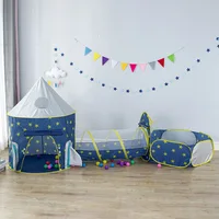 3 Pcs/Set Portable Children's Tent Playground Baby Spaceship Rocket Tent Ball Pit Baby Ball Pool Child Games House Tipi Infantil 2