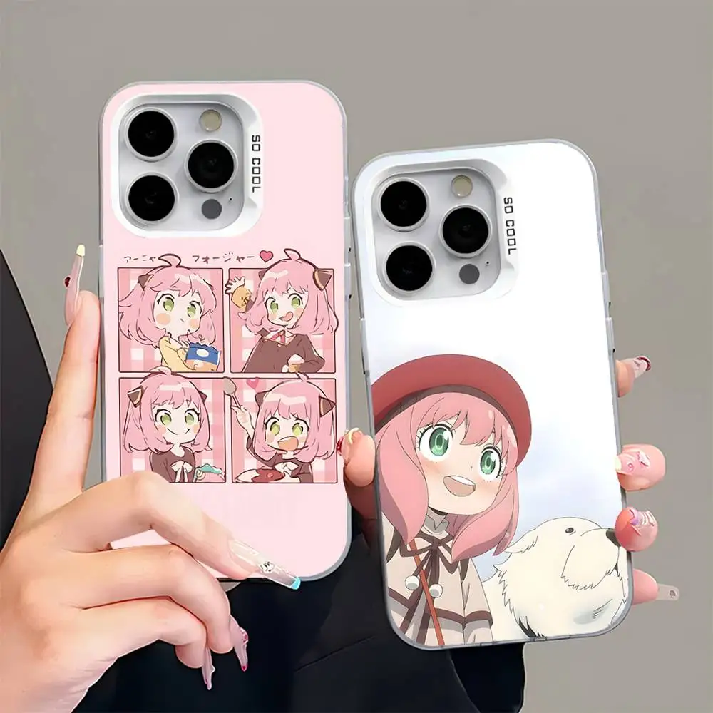 A-Anya Chic Gray White Matte Anti-Fall Phone Case with Hard Bumper Design
