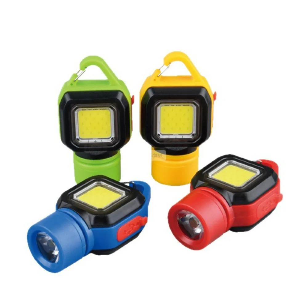 COB 휴대용 키체인 라이트 USB 충전식 자기 방수 LED 작업 조명 손전등 야외 캠핑 하이킹 비상용