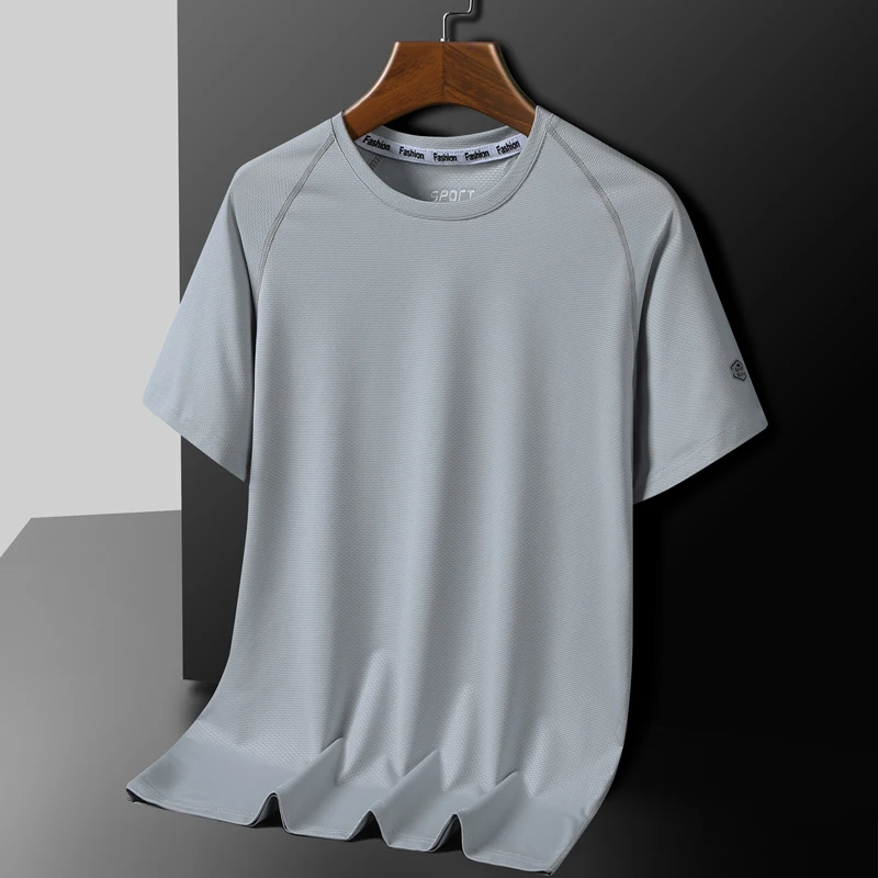 여름 티셔츠 남자 6XL 7XL 8XL 플러스 사이즈 멋진 통기성 캠핑 Tshirt 남성 티 셔츠 소년 스포츠 러닝 탑 여행 천