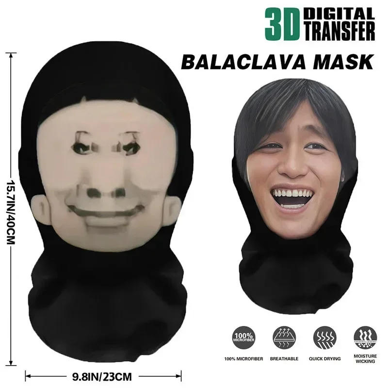 Full Face Mask for Halloween Cosplay Paety Balaclava Celebrity Face Mesh Visualized Elastic Headwear Christmas Gifts