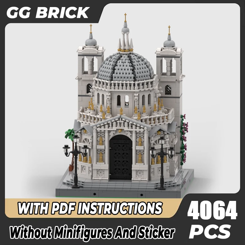 

Moc Building Block Modular Taj Mahal Castle Model Technology Brick DIY Assembly City Street View Toy For Holiday Gift