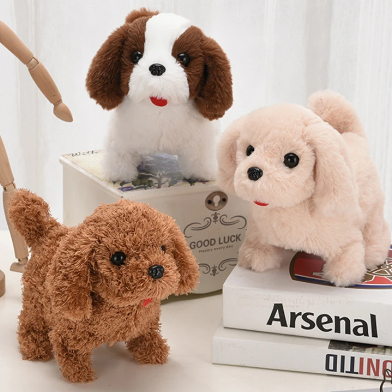 Cute Electronic Simulation Dog Plus Walking Barking Retriever Interactive Puppy Toys Pet Kids Child Doll Christmas Birthday Gift