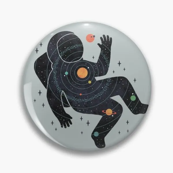 

Inner Space Soft Button Pin Cartoon Cute Creative Lapel Pin Fashion Lover Brooch Badge Women Decor Collar Gift Jewelry Hat