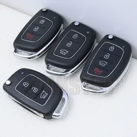 3 4 ปุ่มกรณีกุญแจรถ Fob Key Shell สําหรับ Hyundai IX35 I20 I45 I40 IX45 HB20 SANTA FE IX35 Tucson Solaris ELANTRA Verna