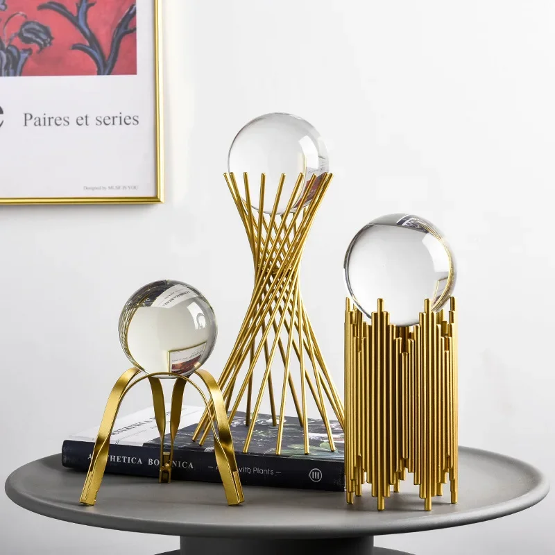 

Ark Crystal TV Room Кованое украшение для дома предметы интерьера Роскошные металлические современные железные шары сидящие