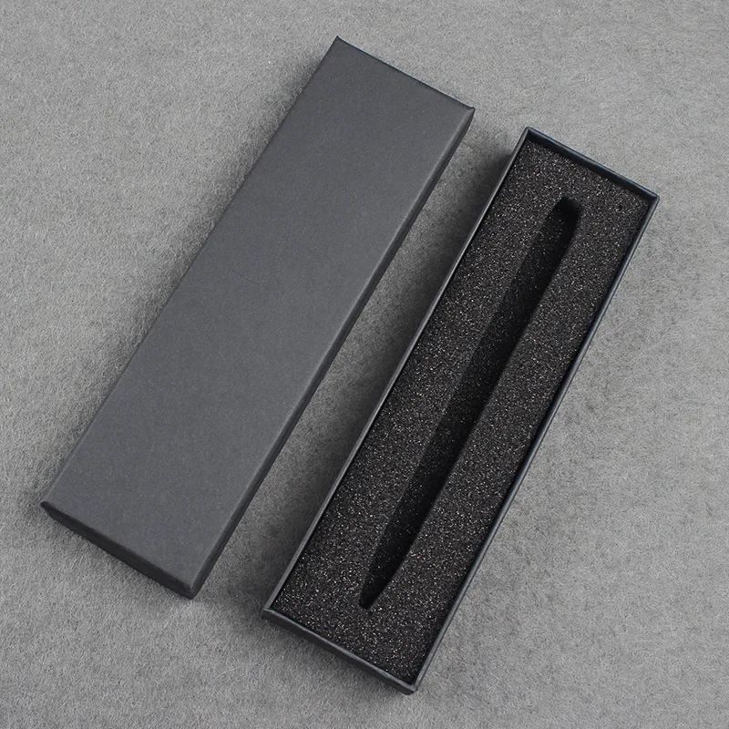 100 Stücke Schwarz Büro Stift Display Verpackung Boxen Leere Geschenk Schmuck Verpackung Box Akzeptieren Individuelles Logo Stift Verpackung Box Papier Fall – Detail 3