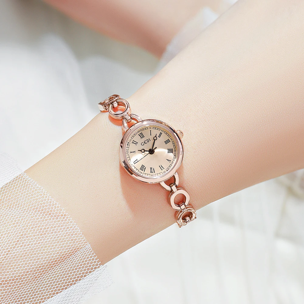 Cute Ultra-thin Ladies Bangle Watches 30M Water Resistance Hollow Alloy Bracelet Top Brand Luxury Quartz Wrist Watch for Women