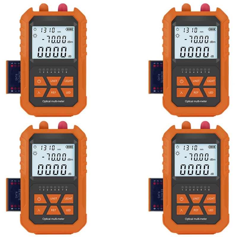 

4X 4 In 1 Optical Power Meter Visual Fault Locator 5Km Light Pen LED Lighting OPM Network Fiber Optic Cable Tester Tools