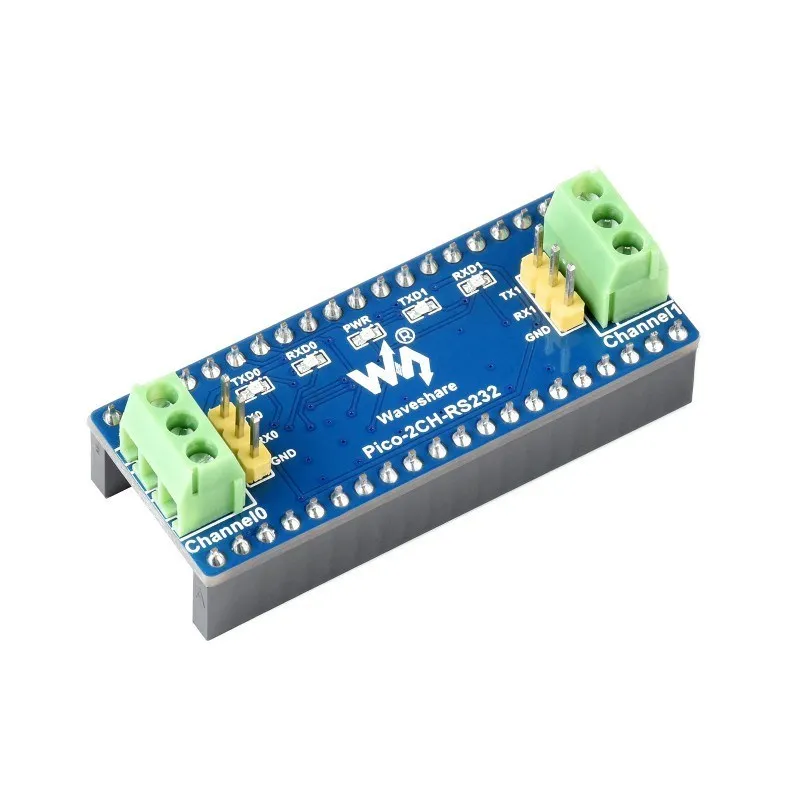 

Raspberry Pi Pico W 2-Channel Expansion Board Breakout Shield Module HAT SP3232EEN Transceiver UART To RS232 Pi PICO RP2040
