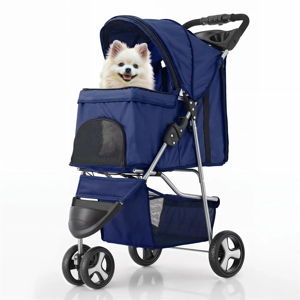 Dog Stroller For Medium Dogs 40 Lbs Foldable Pet Stroller 3/4