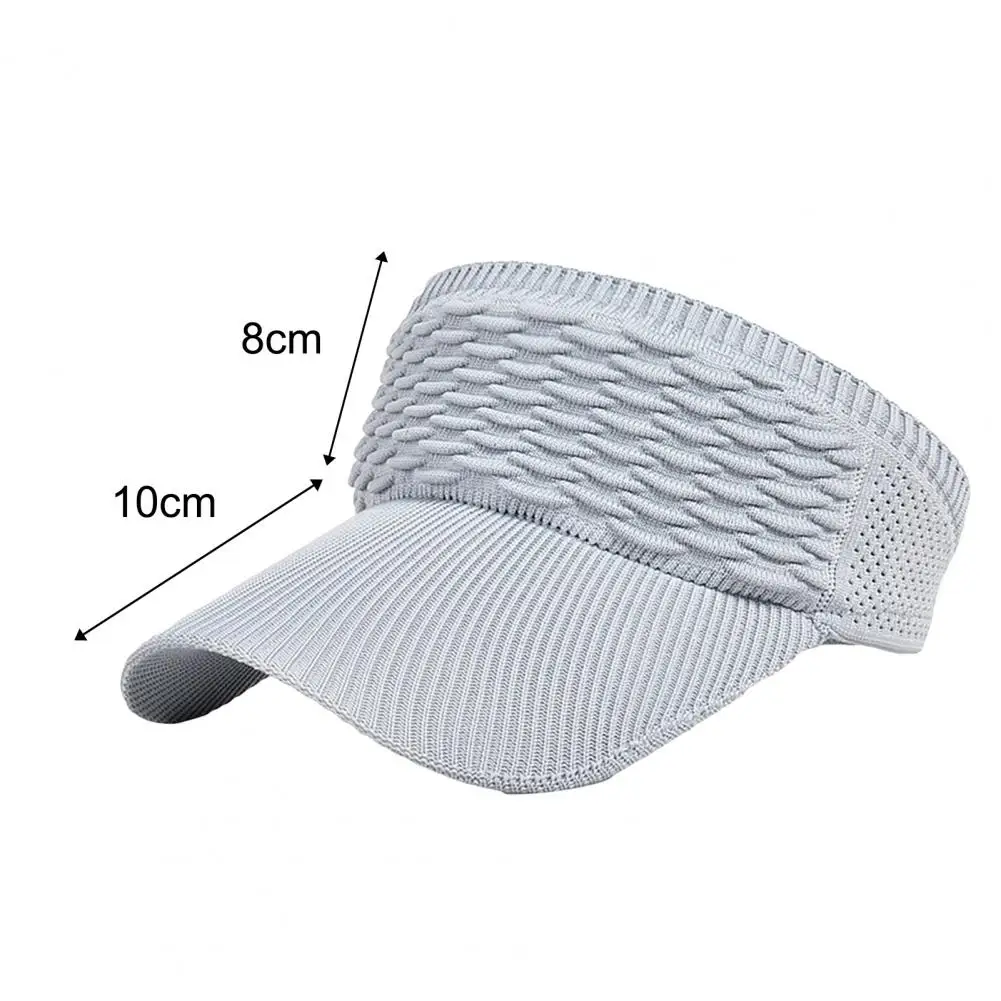 Tennis Caps Yoga Baseball Hats Women Sunshade Empty Top Hat Visor Suncreen Hollow Out Sports Sunhat Female Sun Caps Summer Sun Hat Elastic Foldable Beach Caps