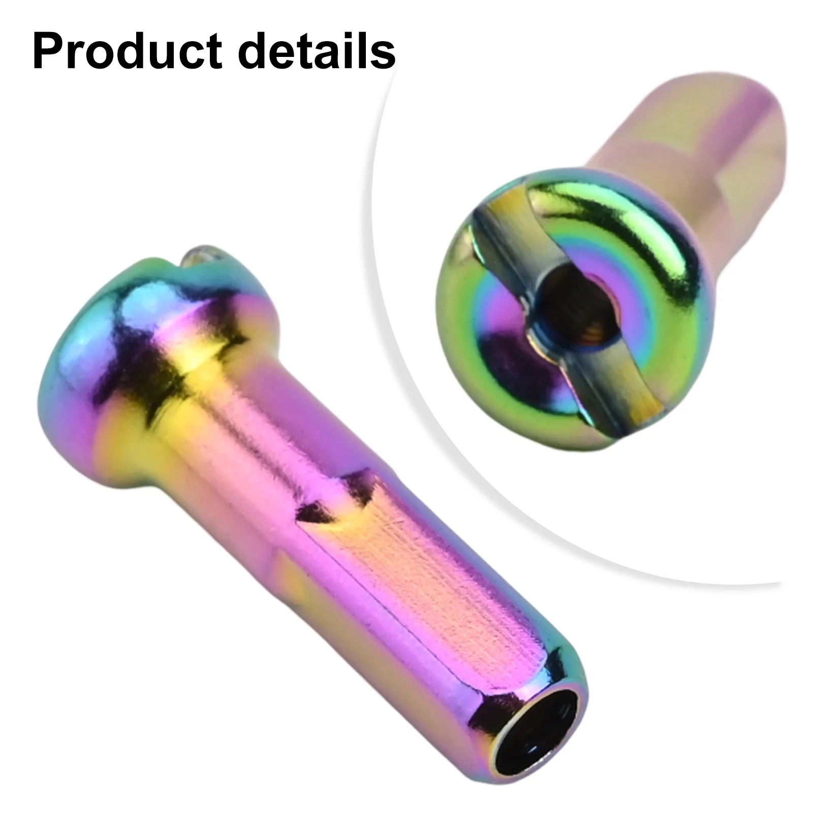 50Pcs Bike Road Bicycle Nipples 14x5.85mm Ultralight High Strength Copper Spokes Nipple Wheel Cap End Tip Road Bike Spoke Hats