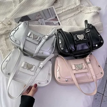 Borsa a tracolla donna moda Y2K borsa ascella Design di lusso Bolsos borsa ascellare pieghettata borse a tracolla tinta unita borse Hobos