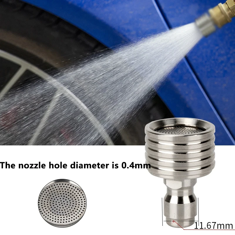 Water Gun Interface Washing Nozzle Stainless Steel 1/4 Quick Connect Wash Cars Garden Tool