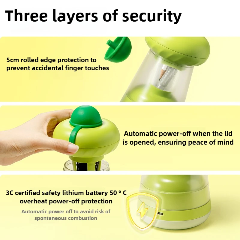 카시미르 완전 자동 전기 연필깎이, 학생용 대형 개구부, 간편한 조작, 학용품 문구류