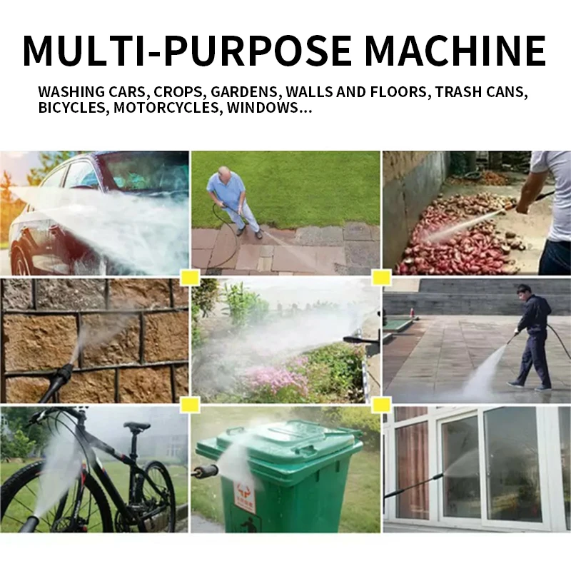 Portable High-Pressure Water Pump Car Washing Machine 220V Small Household Automatic Induction Water Gun Cleaning Tool Equipment