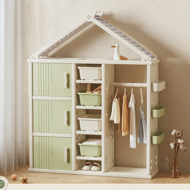 Y Children's wardrobe, home bedroom, visible storage cabinet, baby's simple wardrobe, storage cabinet