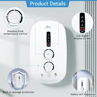 Chauffe-eau électrique instantané sans réservoir à faible consommation CE pour maison, camping-car, voiture, avec pompe DC, pour douche et bain 2
