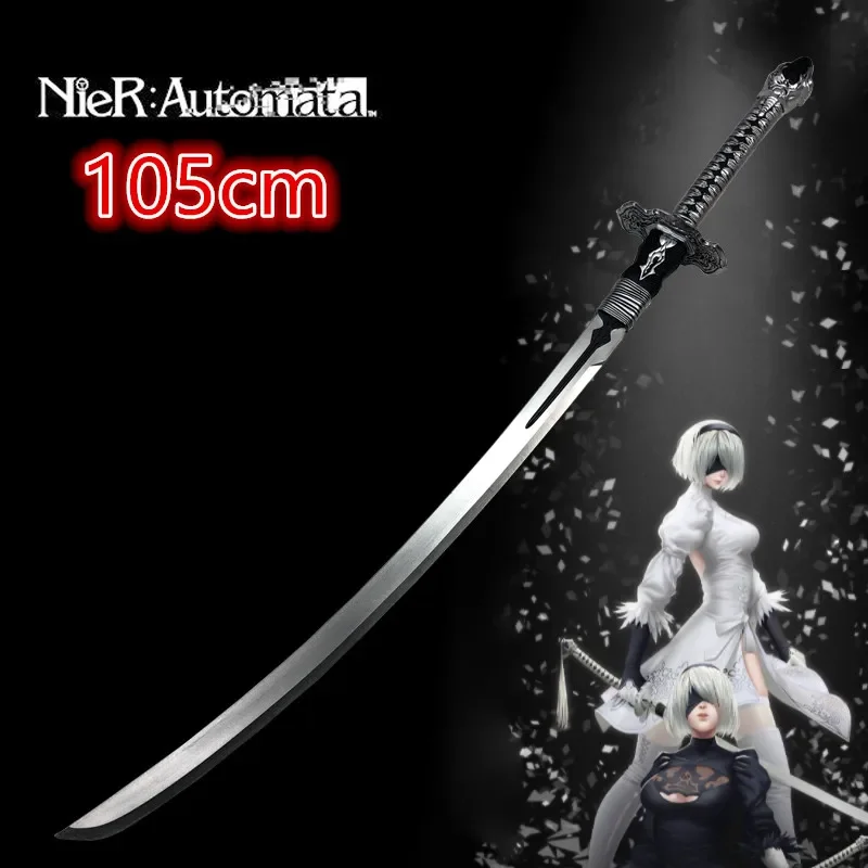 105cm NieR:Automata Sword YoRHa No. 2 Type B Sword White Contract Cosplay Safety PU 1:1 Model Weapon Sword Big