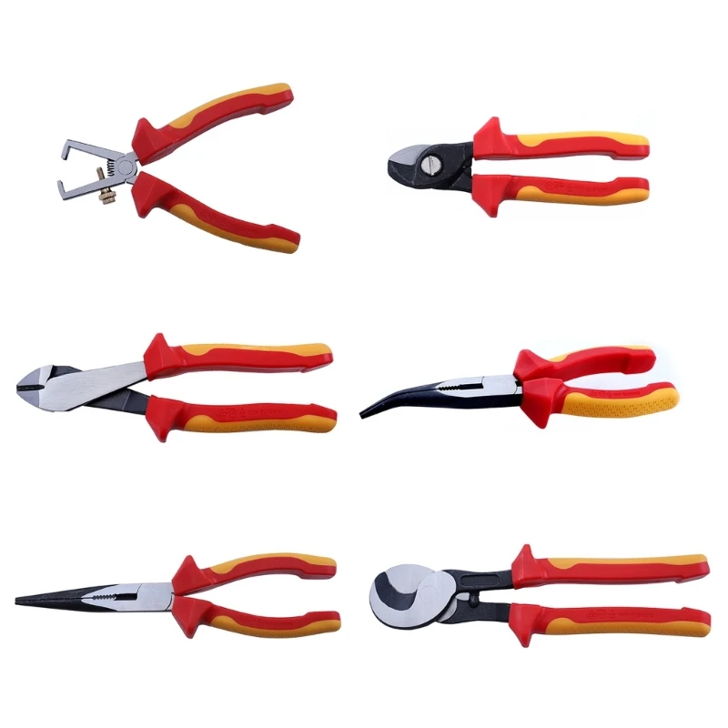 

Insulated Wire Pliers Pointed Nose Inclined Nose Pliers High Voltages Pliers For Industrial Electrician Accessory