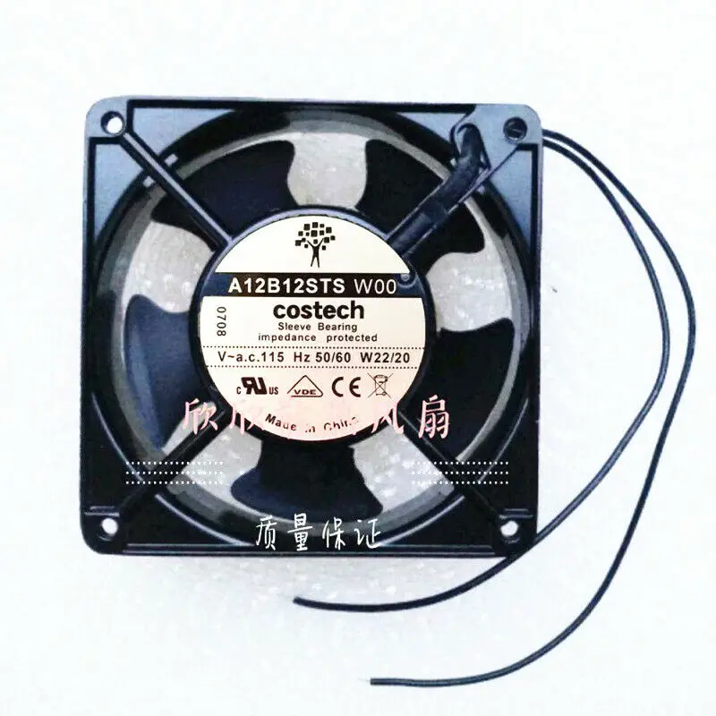 

1 шт. Costech A12B12STS W00 115 в 22/20 Вт 12 см 12038 осевой вентилятор охлаждения #