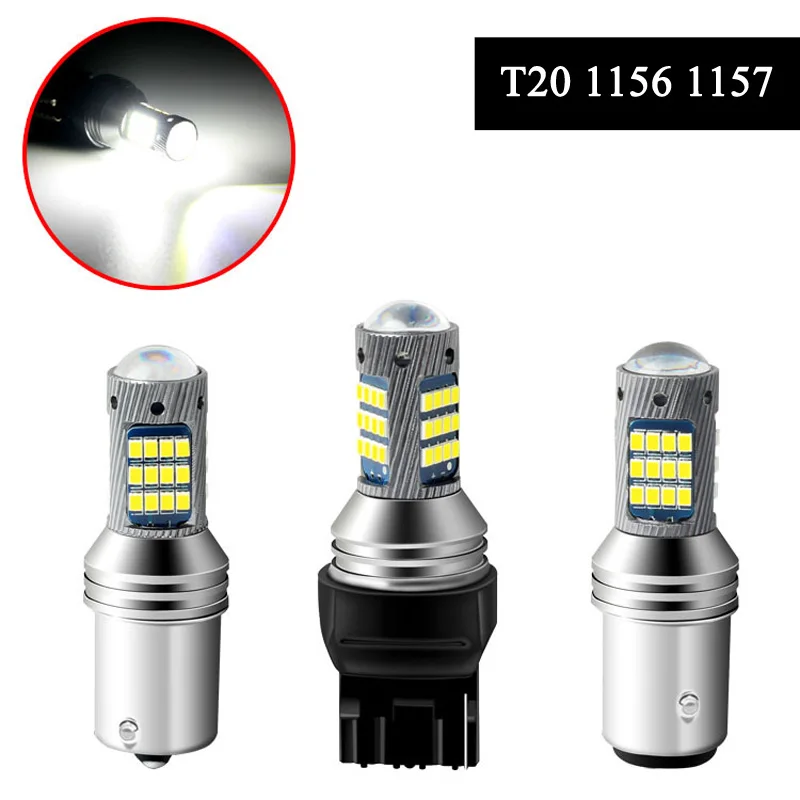 

2Pcs LED Car Tail Bulb Brake Reverse DRL Signal Light 12V 1156 BA15S P21W 1157 BAY15D P21/5W 7443 W21/5W T20 42SMD