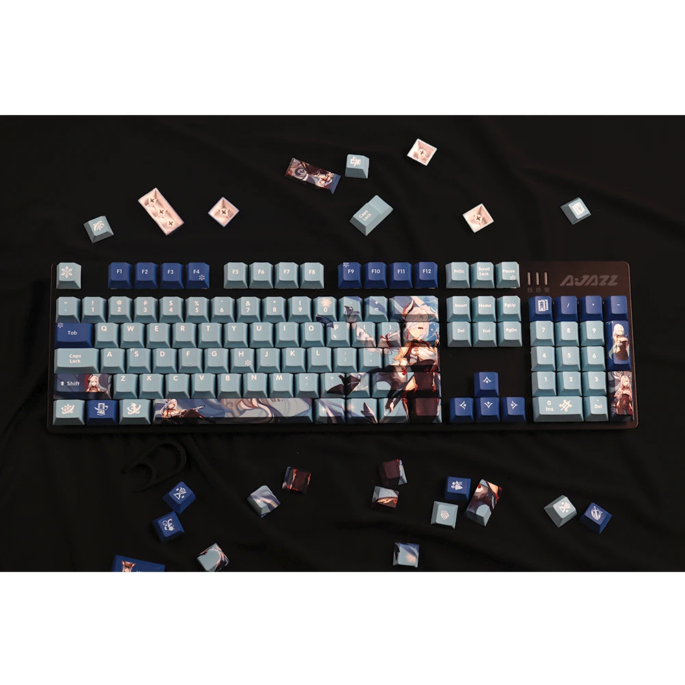  Genshin Impact Keycaps ο ĳ Shen He Keycap  Ű  PBT Anime Keycap Cosplay Gifts