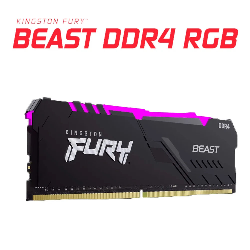 Kingston Fúria Besta Rgb Ddr4 2666mhz 3200mhz 3600mhz Ram de Desktop Memória Ram Rgb Ddr4 Ram gb 16 8gb Fúria Besta Ddr4 100% Novidades - Imagem 5