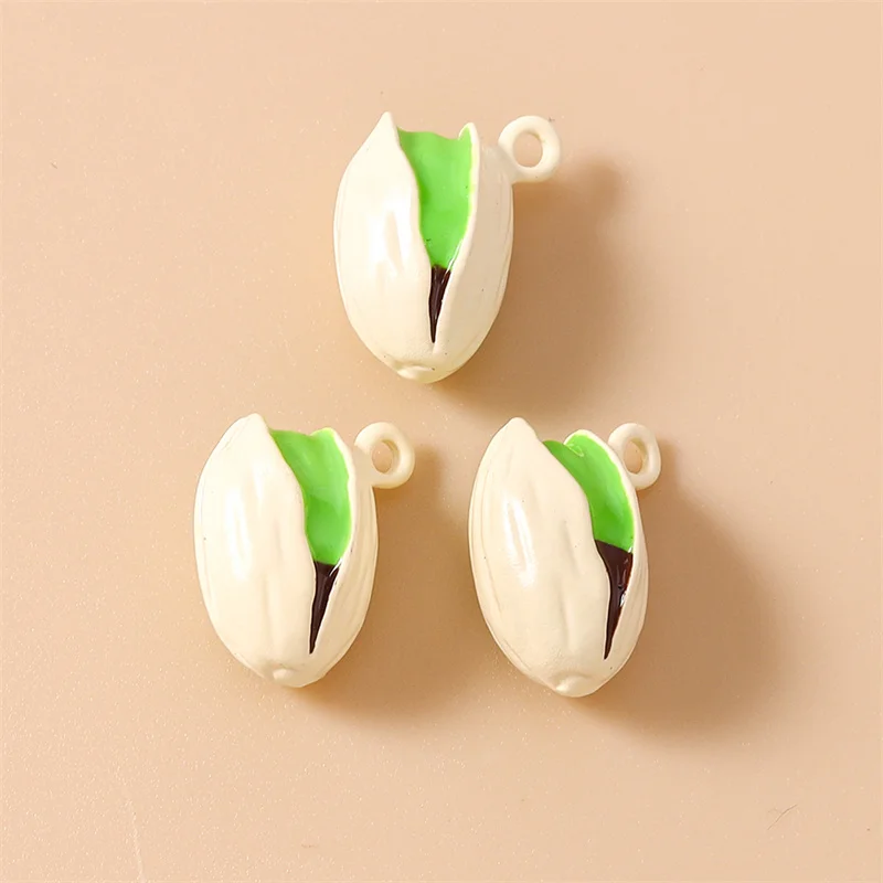 Leslie 5-teiliges Emaille-Fruchtanhänger-Set: Simulierte Wassermelone, Banane, Mais-Anhänger für Schmuckherstellung, Ohrringe, Halsketten-Zubehör – Detail 8
