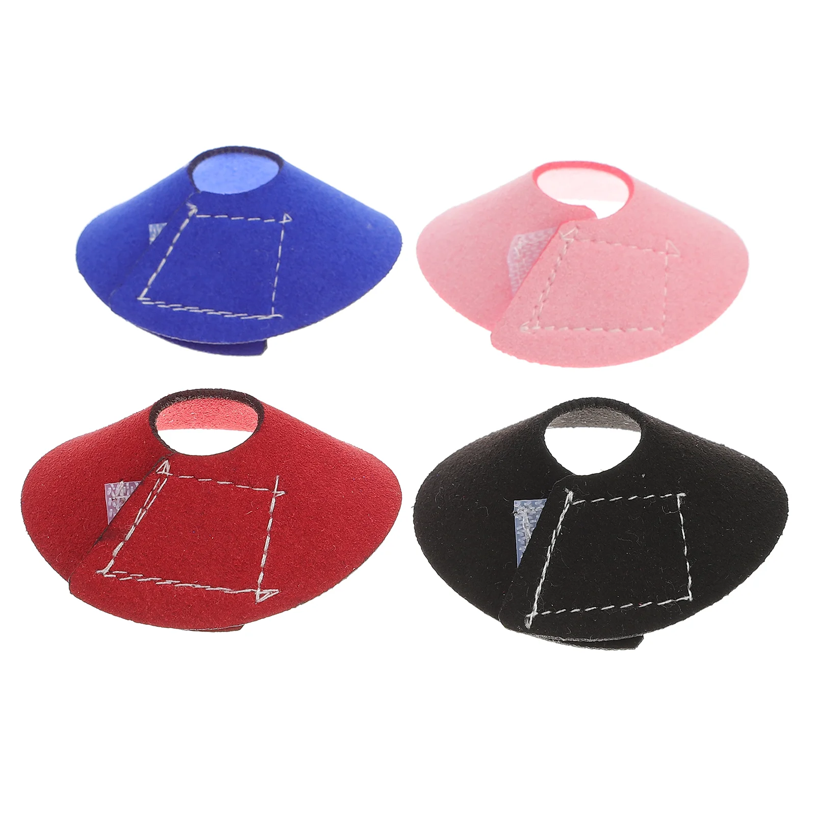 

4 Pcs Bird Neck Collar Protective Recovery Pet Birds Wear Korean Velvet Parrot Anti Bite