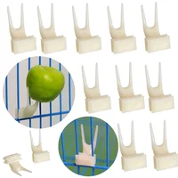 4/3/2/1PCS New Bird Food Holder Support Stainless Steel Parrot Fruit Vegetable Feeder Stick Toy 1
