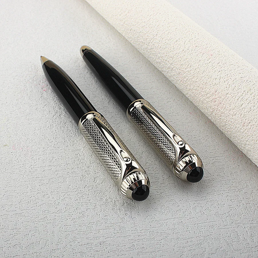 1 PCS Premium Metal Ballpoint Pen Luxury Business Office Barrel for Smooth Writing Experience and High-End Design-blue Ink 1